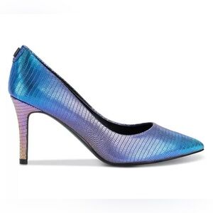 Karl Lagerfeld royale lizard embossed metallic pumps 36.5 NEW